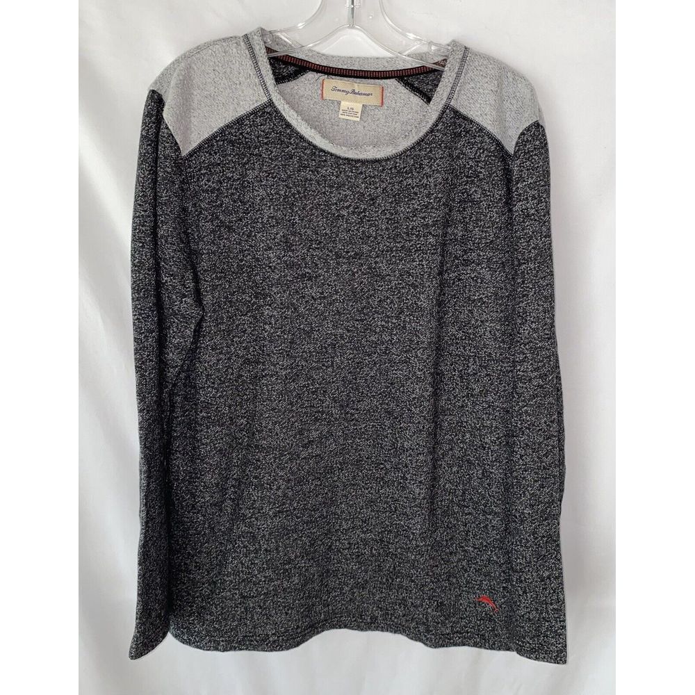 Tommy Bahama‎ Sweater Women's Large Long Sleeve Pullover Sweatshirt Dark Gray